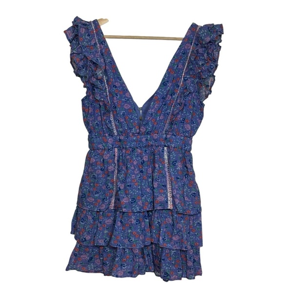 LoveShackFancy Bennet Mini Dress in Summer Blues SZ. S - Picture 13 of 16